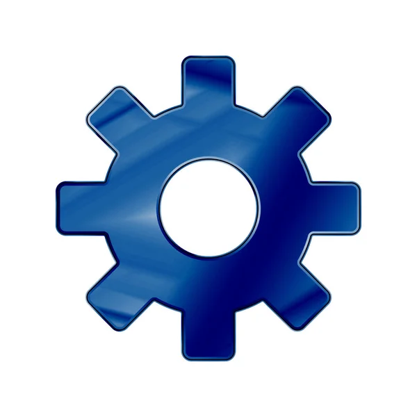 Ilustração Vetorial Ícone Web Azul Cog — Vetor de Stock