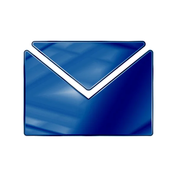 Vektorové Ilustrace Modré Mail Web Ikony — Stockový vektor