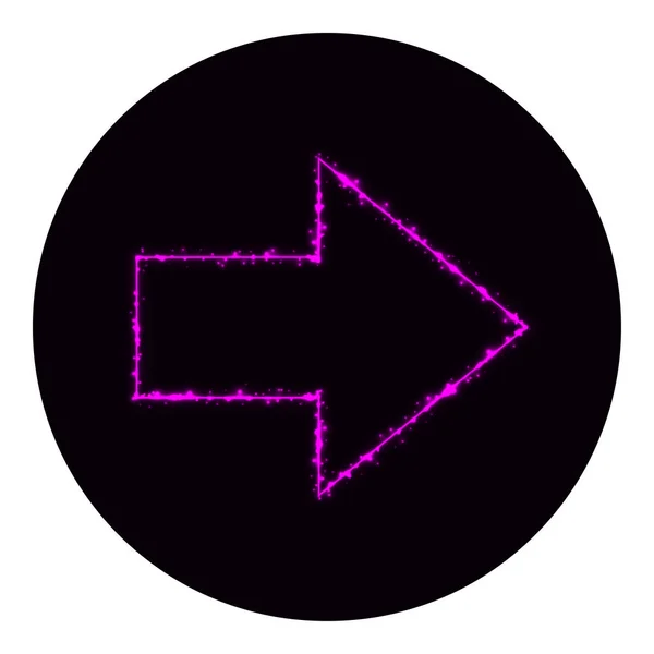 Web Simgesi Siluet Siyah Arka Plan Üzerine Işıkların Neon Vektör — Stok Vektör