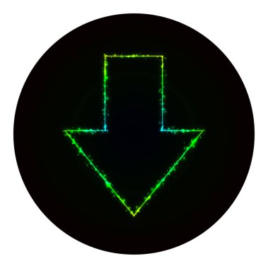  Web simgesi siluet siyah arka plan üzerine ışıkların. Neon vektör simgesi