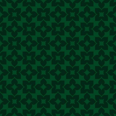 Yeşil soyut Dikişsiz dokulu geometrik desen koyu yeşil zemin üzerine