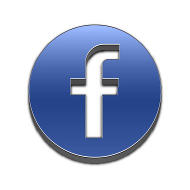Mektup f simgesi. Sosyal medya simge. Facebook logo vektör çizim.