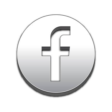 Mektup f simgesi. Sosyal medya simge. Facebook logo vektör çizim.