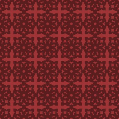 Pembe soyut geometrik seamless modeli koyu kırmızı zemin üzerine