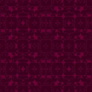 Koyu kırmızı zemin üzerine kırmızı soyut seamless modeli