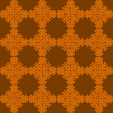 Turuncu soyut geometrik seamless modeli koyu turuncu zemin üzerine