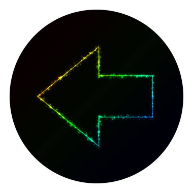  Web simgesi siluet siyah arka plan üzerine ışıkların. Neon vektör simgesi