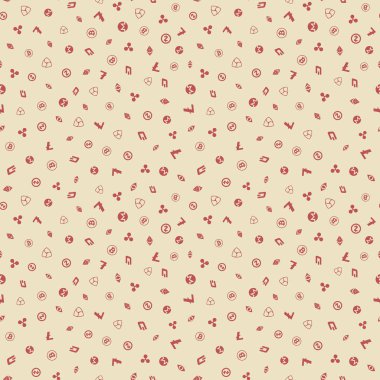 Cryptocurrency Dikişsiz desen arka plan.