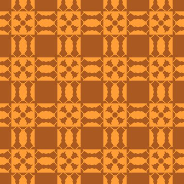 Turuncu arka plan, şeritli geometrik seamless modeli dokulu