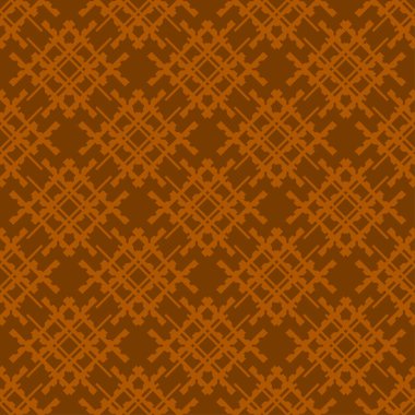 Turuncu soyut geometrik seamless modeli koyu turuncu zemin üzerine