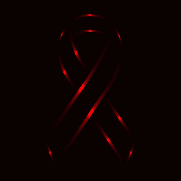 Lint Silhouet Van Rode Lichten Donkere Achtergrond — Stockvector