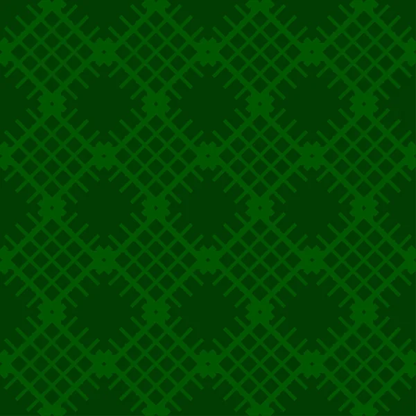 ストライプ緑の抽象的な背景テクスチャ暗い背景に幾何学的なシームレス パターン — ストックベクタ