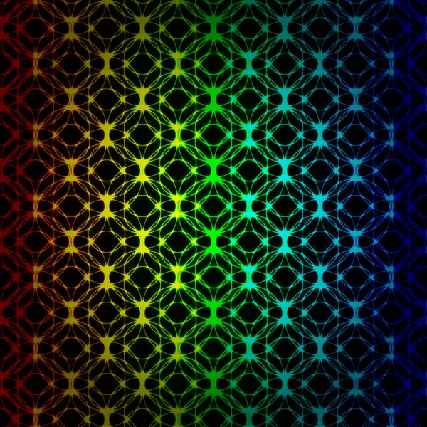 Gradient Lights Abstract Geometric Shape Dark Background — Stock Vector