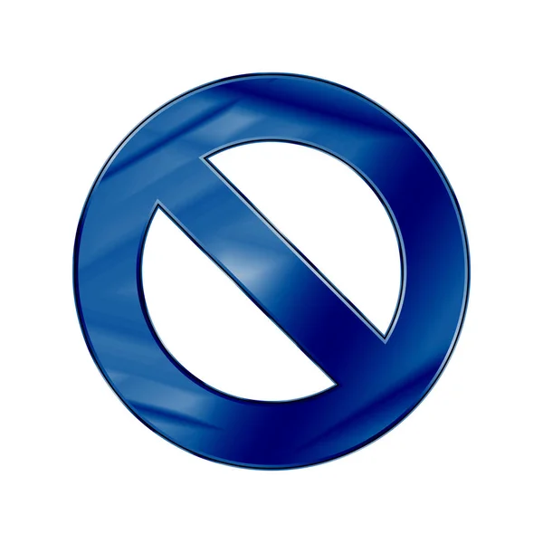 Ilustração Vetorial Ícone Web Azul Proibido — Vetor de Stock