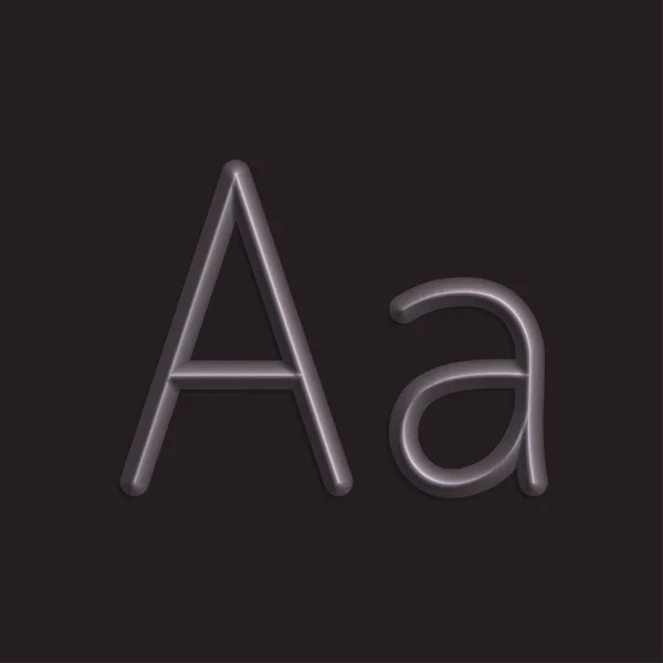 Alphabet Lettres Lumières Couleur Grise Ligne Avec Ombre Lisse — Image vectorielle