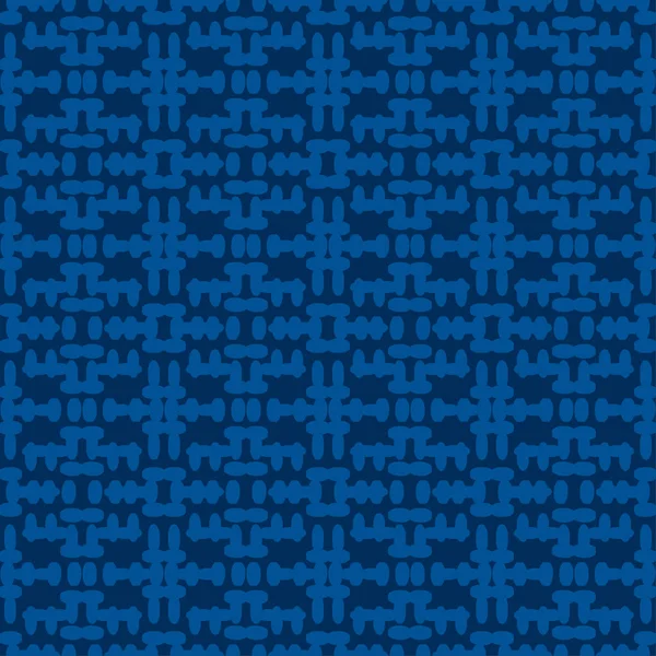 Abstraktní Pozadí Prokládané Texturou Modré Geometrický Vzor Bezešvé — Stockový vektor