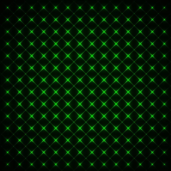 Luces Verdes Forma Geométrica Abstracta Sobre Fondo Oscuro — Archivo Imágenes Vectoriales