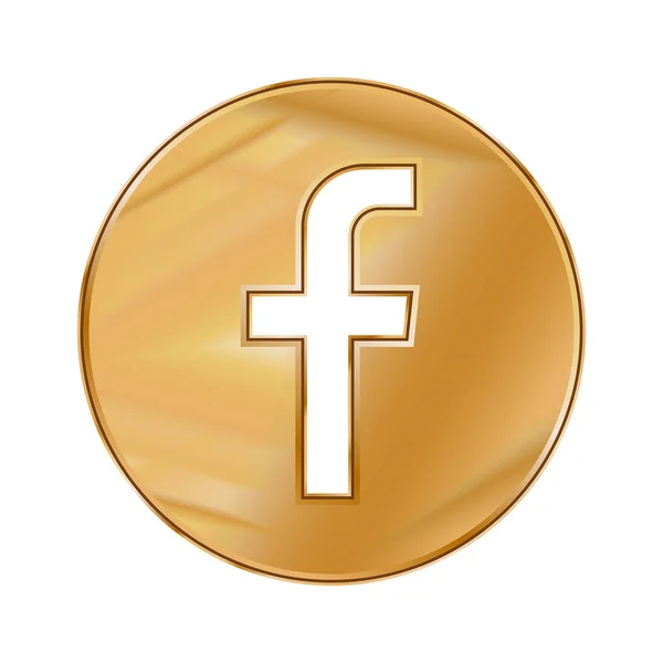 Mektup f simgesi. Sosyal medya simge. Facebook logo vektör çizim.