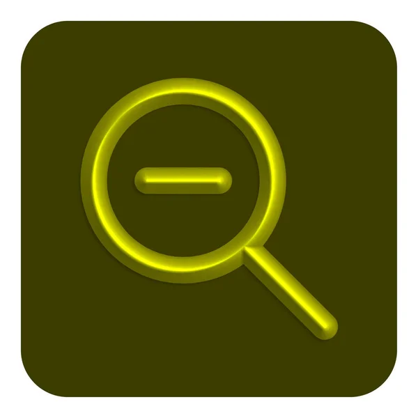 Gelbe Linie Neon Vergrößern Web Symbol Vektor Illustration Design Symbol — Stockvektor