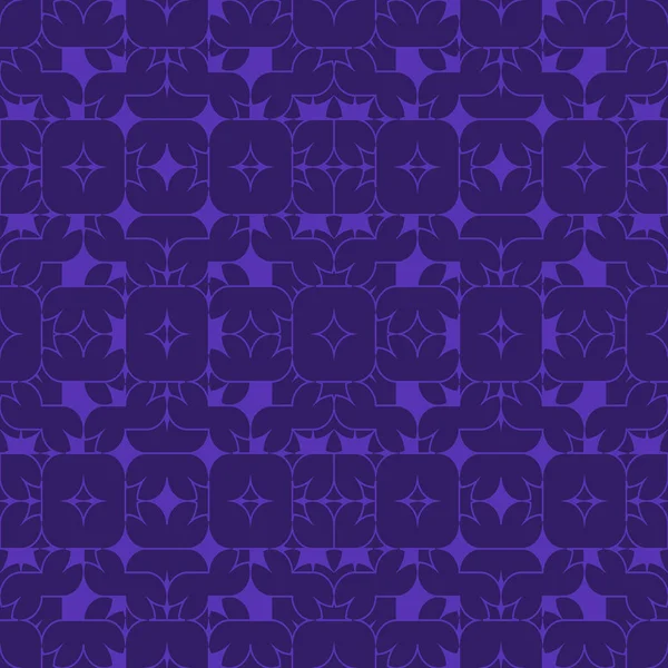 Patrón Índigo Abstracto Sobre Fondo Violeta Patrón Sin Costura Geométrico — Vector de stock