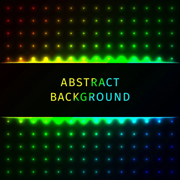 Gradient Lumières Forme Géométrique Abstraite Sur Fond Sombre — Image vectorielle