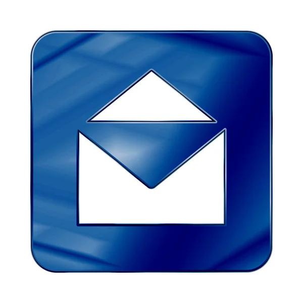 Vektorové Ilustrace Pošty Modré Tlačítko Web Ikony — Stockový vektor