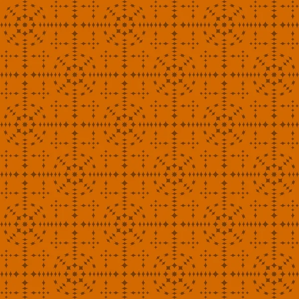 Patrón Sin Costura Geométrico Abstracto Naranja Sobre Fondo Naranja Oscuro — Archivo Imágenes Vectoriales