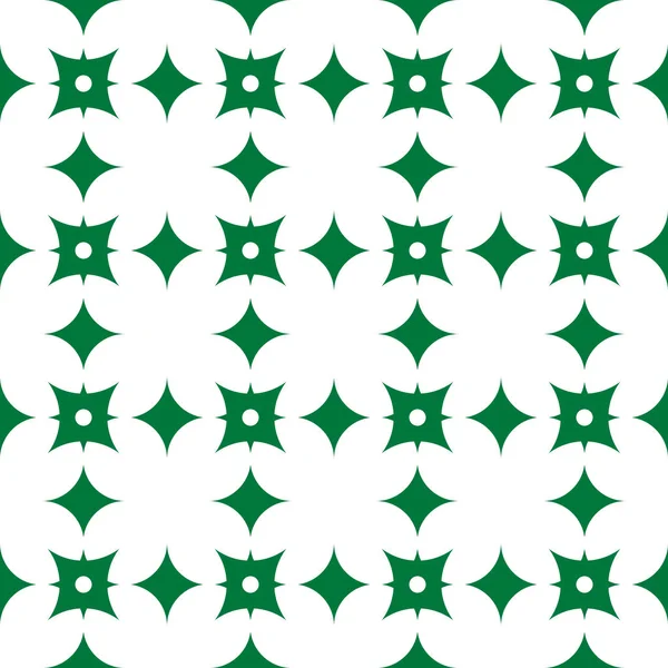 Grüne Abstrakte Nahtlose Strukturierte Geometrische Muster Auf Weißem Hintergrund — Stockvektor