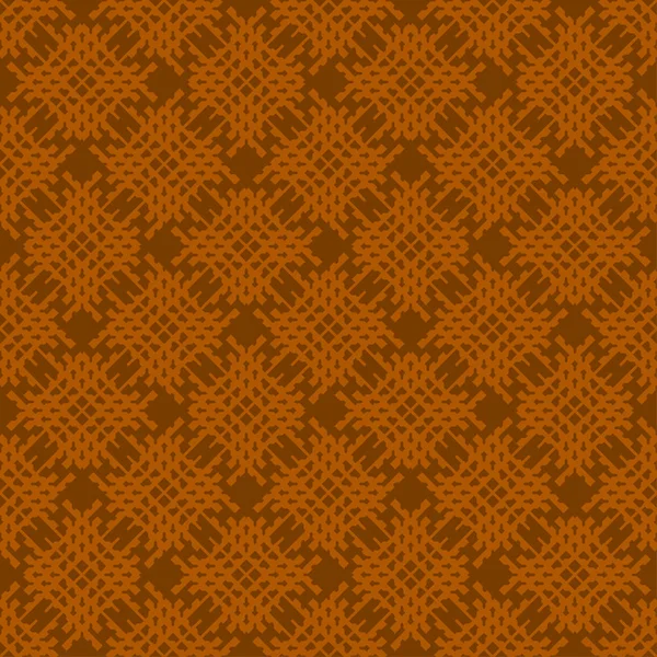 Orange Abstrakte Geometrische Nahtlose Muster Auf Dunkelorangefarbenem Hintergrund — Stockvektor