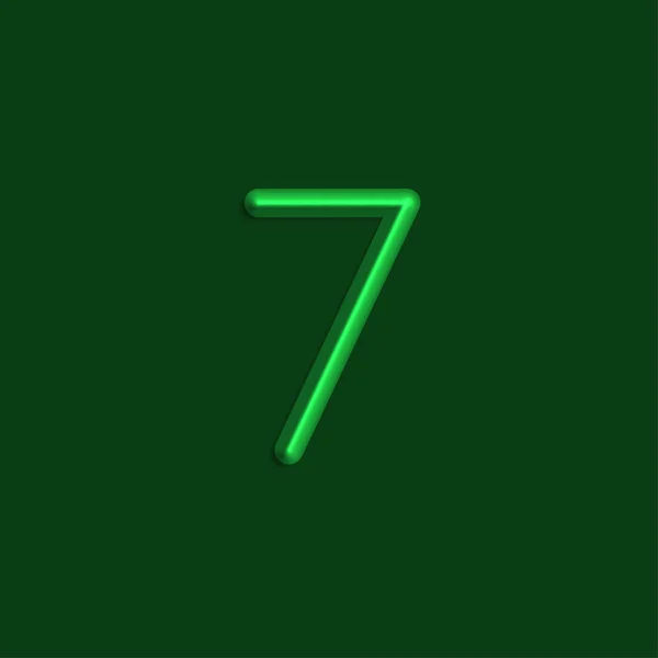 Aantal Groene Kleur Lichten Lijn Met Vloeiende Schaduw — Stockvector