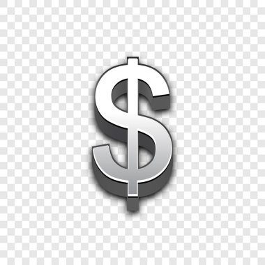 Doları 3d işareti illüstrasyon izole.