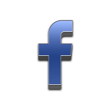 Mektup f simgesi. Sosyal medya simge. Facebook logo vektör çizim.