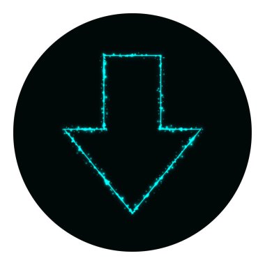  Web simgesi siluet siyah arka plan üzerine ışıkların. Neon vektör simgesi