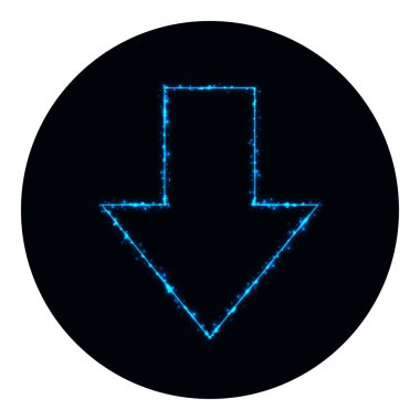  Web simgesi siluet siyah arka plan üzerine ışıkların. Neon vektör simgesi