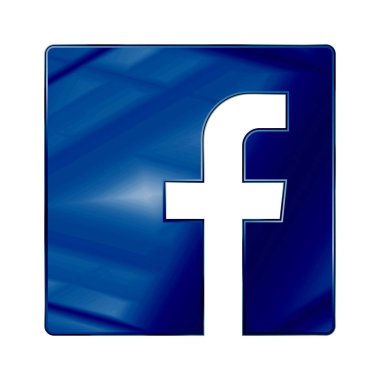 Mektup f simgesi. Sosyal medya simge. Facebook logo vektör çizim.