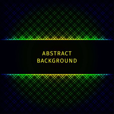 Degrade ışıklar soyut geometrik şekil koyu arka plan üzerinde