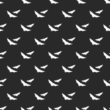 Cadılar Bayramı seamless modeli. Cadılar Bayramı partisi poster için tasarım öğeleri. Yarasa desen basit stil vektör çizim içinde sorunsuz