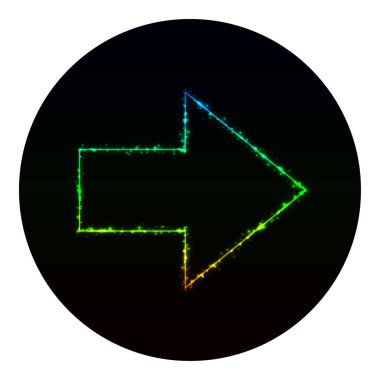  Web simgesi siluet siyah arka plan üzerine ışıkların. Neon vektör simgesi