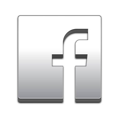 Mektup f simgesi. Sosyal medya simge. Facebook logo vektör çizim.