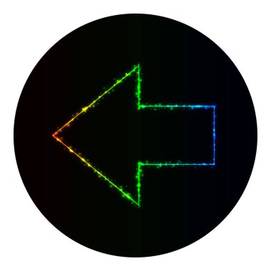  Web simgesi siluet siyah arka plan üzerine ışıkların. Neon vektör simgesi