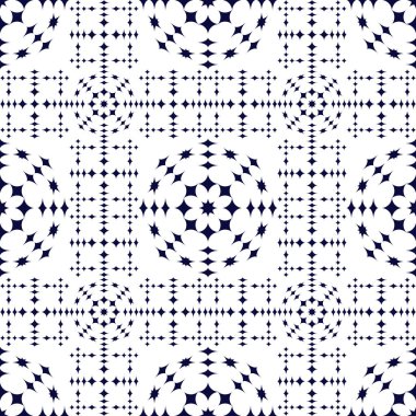 Donanma soyut geometrik Dikişsiz desen beyaz arka plan üzerinde