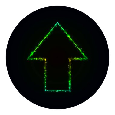  Web simgesi siluet siyah arka plan üzerine ışıkların. Neon vektör simgesi