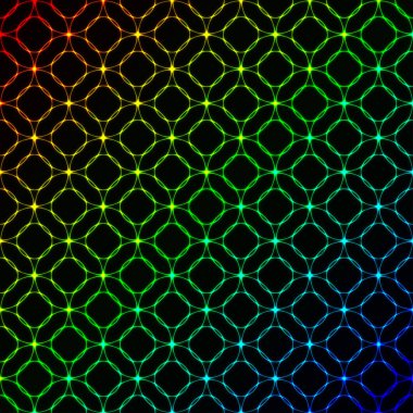 Degrade ışıklar soyut geometrik şekil koyu arka plan üzerinde