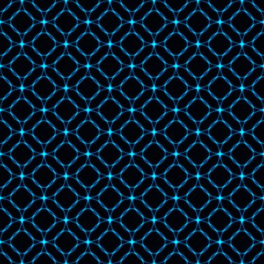 Azure soyut geometrik şekil koyu arka plan üzerinde ışıklar.