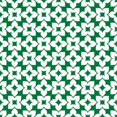 Yeşil soyut Dikişsiz dokulu geometrik desen beyaz arka plan üzerinde