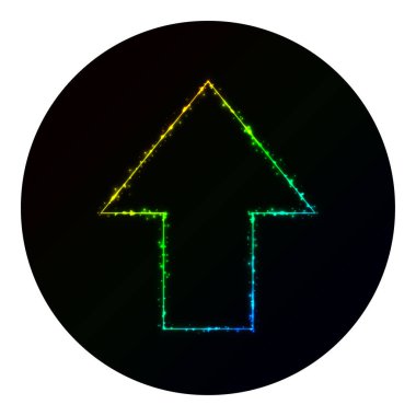  Web simgesi siluet siyah arka plan üzerine ışıkların. Neon vektör simgesi