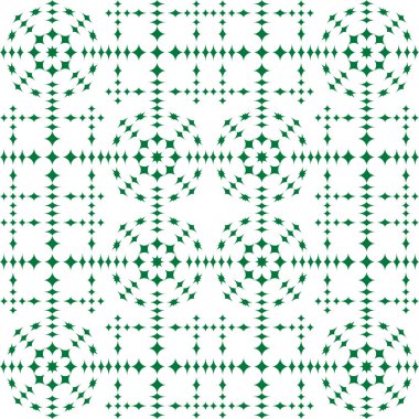Yeşil soyut Dikişsiz dokulu geometrik desen beyaz arka plan üzerinde