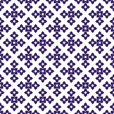 Indigo soyut desen çizgili beyaz zemin üzerine geometrik seamless modeli dokulu