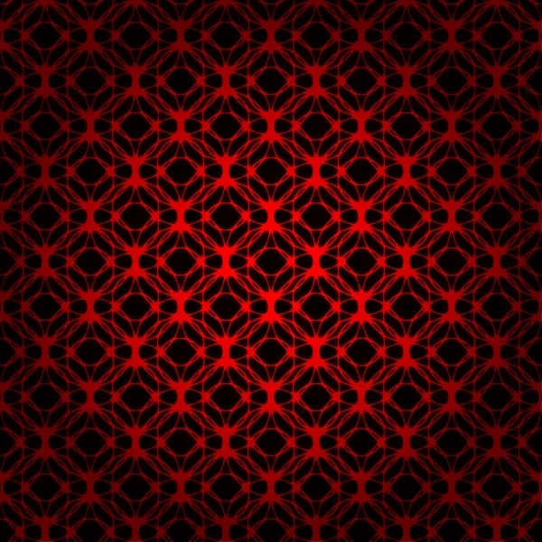 Luces Rojas Forma Geométrica Abstracta Sobre Fondo Oscuro — Vector de stock