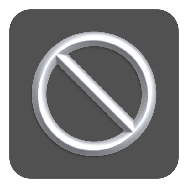 Неон Сірою Лінією Заборонені Веб Іконки Векторні Ілюстрації Дизайн Символом — стоковий вектор